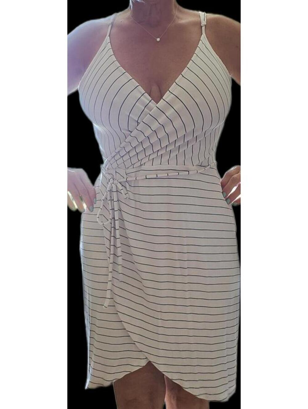 Market & Spruce Faux Wrap Knit Dress Large EUC